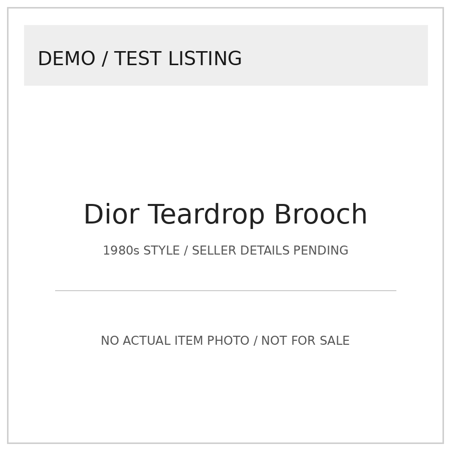 【DEMO】Christian Dior 中古彩色水滴胸针｜实物资料待补