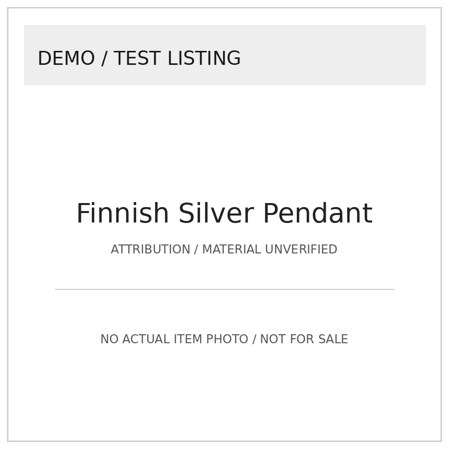 【DEMO】Matti Hyvärinen 风格银与水晶项链｜实物资料待补