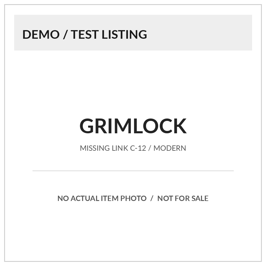 【DEMO】钢索 Grimlock｜Takara Tomy Missing Link C-12 官方现代再造版